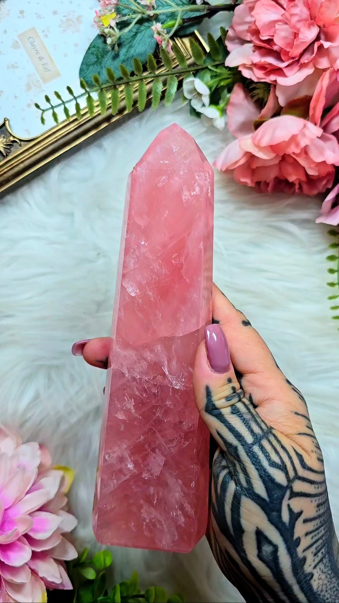 Juicy Pink Rosequartz Tower 05