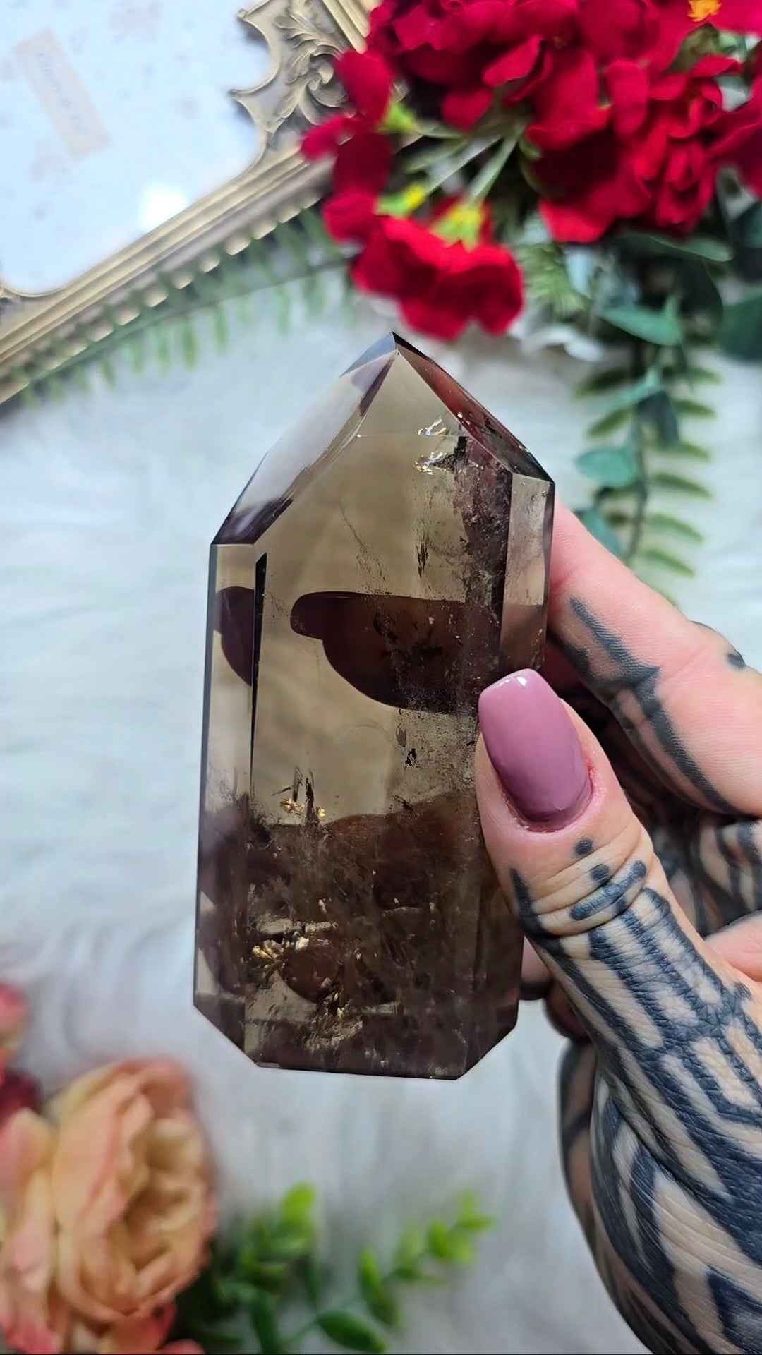 High Quality Smoky Quartz Tower