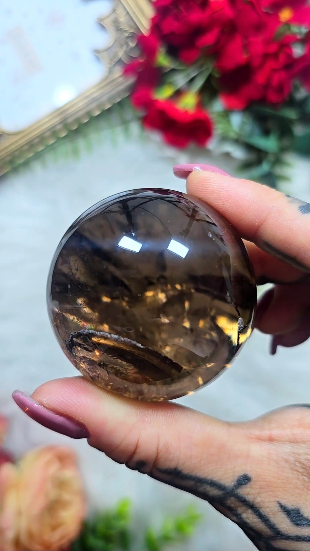 High Quality Smoky Quartz Sphere