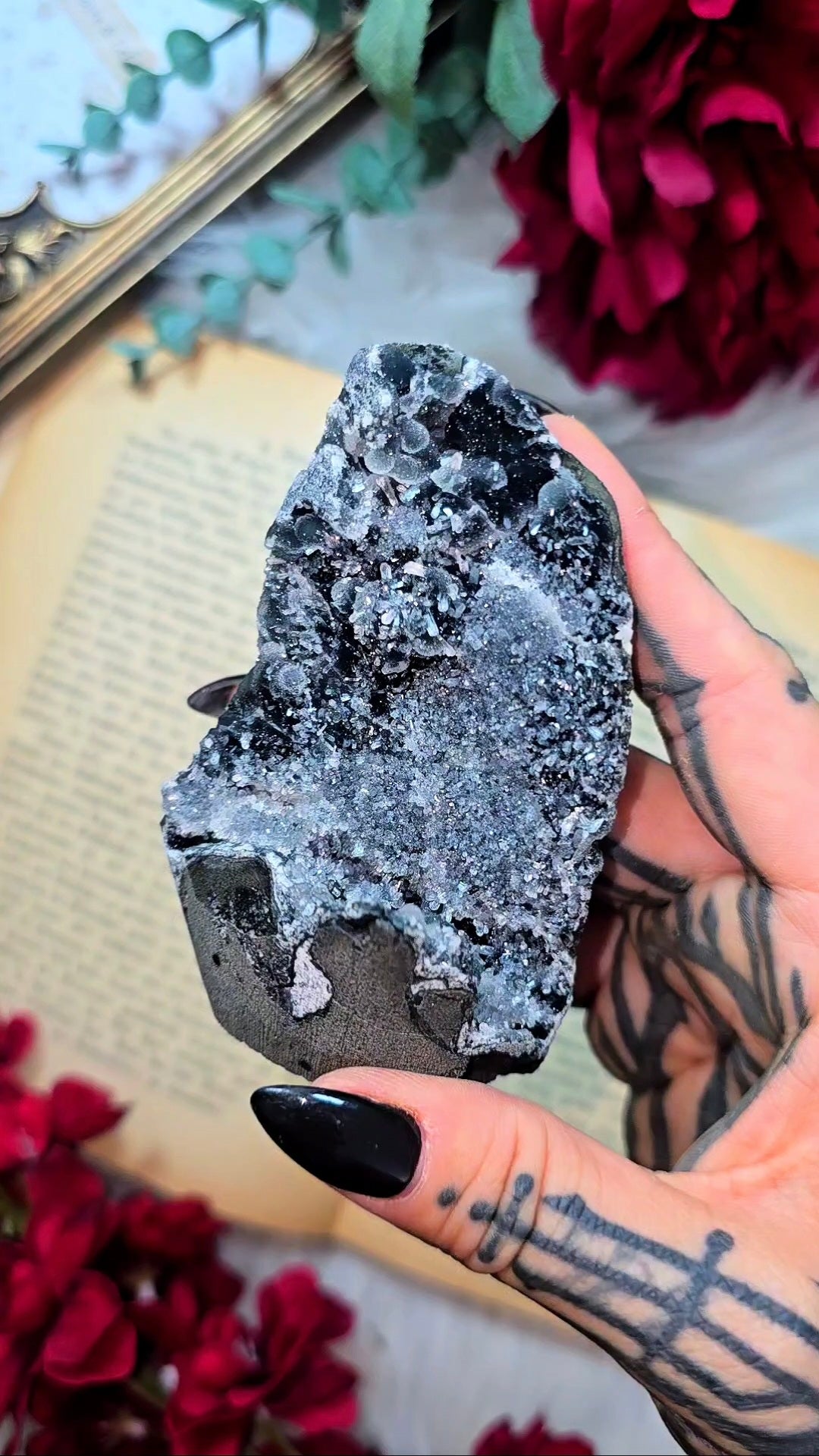 Sparkly Black Chalcedony (freestanding)