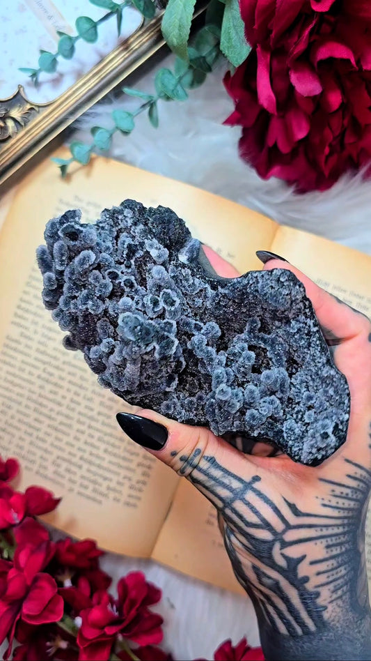 Sparkly Black Chalcedony (freestanding)