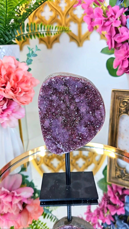Raspberry Coloured Rainbow Amethyst 241