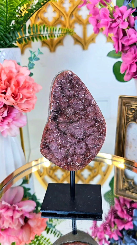 Strawberry Coloured Rainbow Amethyst 240