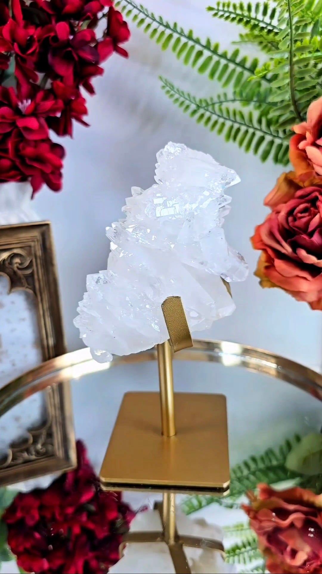 Clear Quartz Cluster on Stand 03