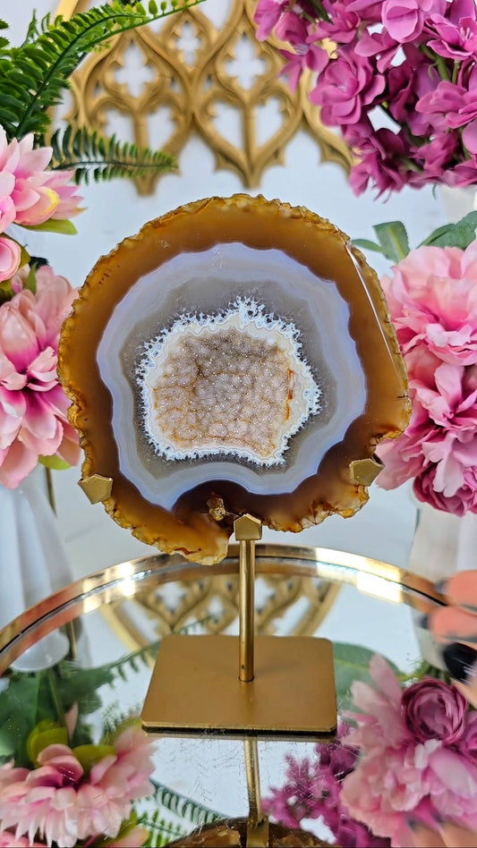 Druzy Agate on Stand 05