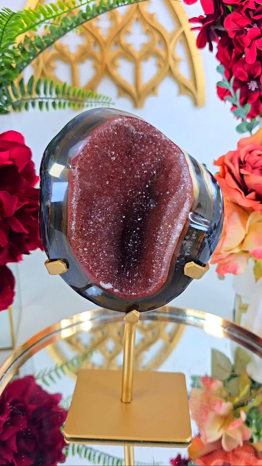 Druzy Agate on Stand 06
