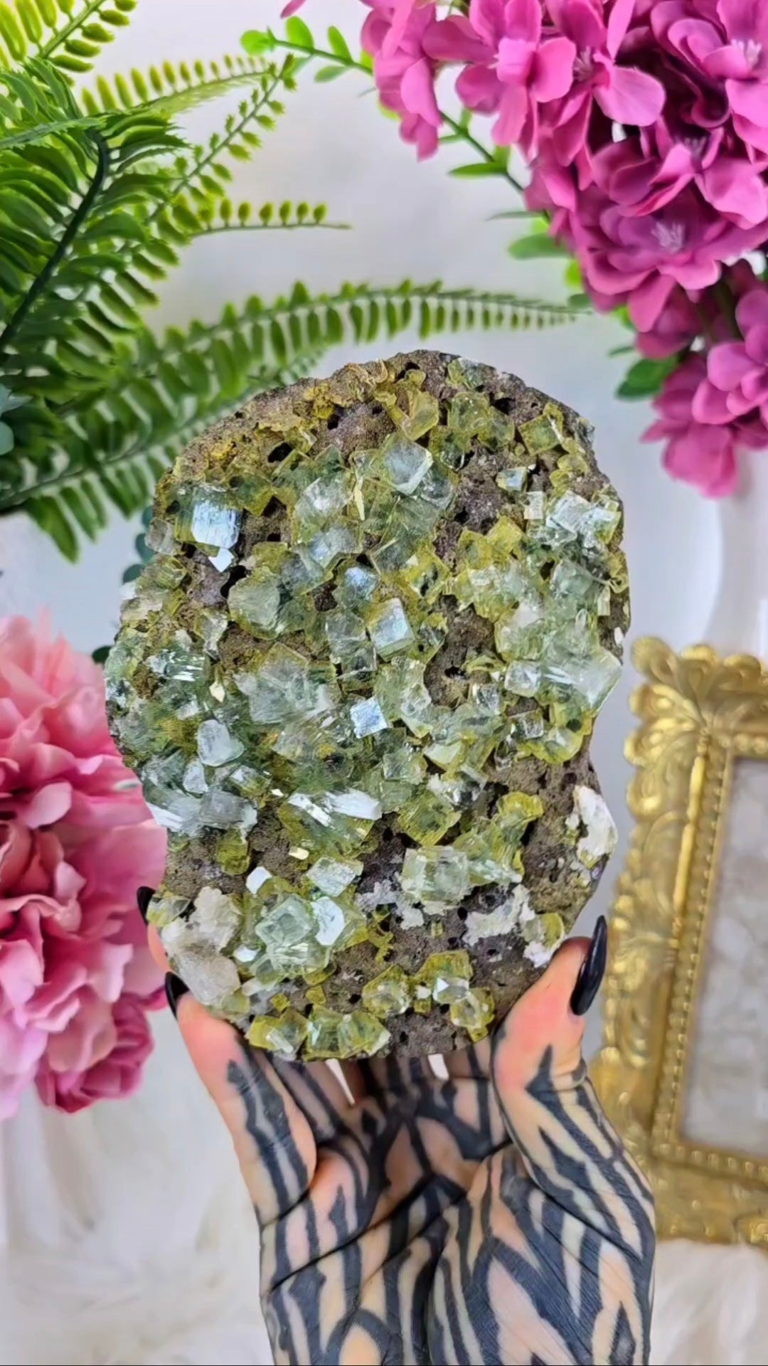 Green Apophyllite with Scolecite and Stilbite (freestanding) 11