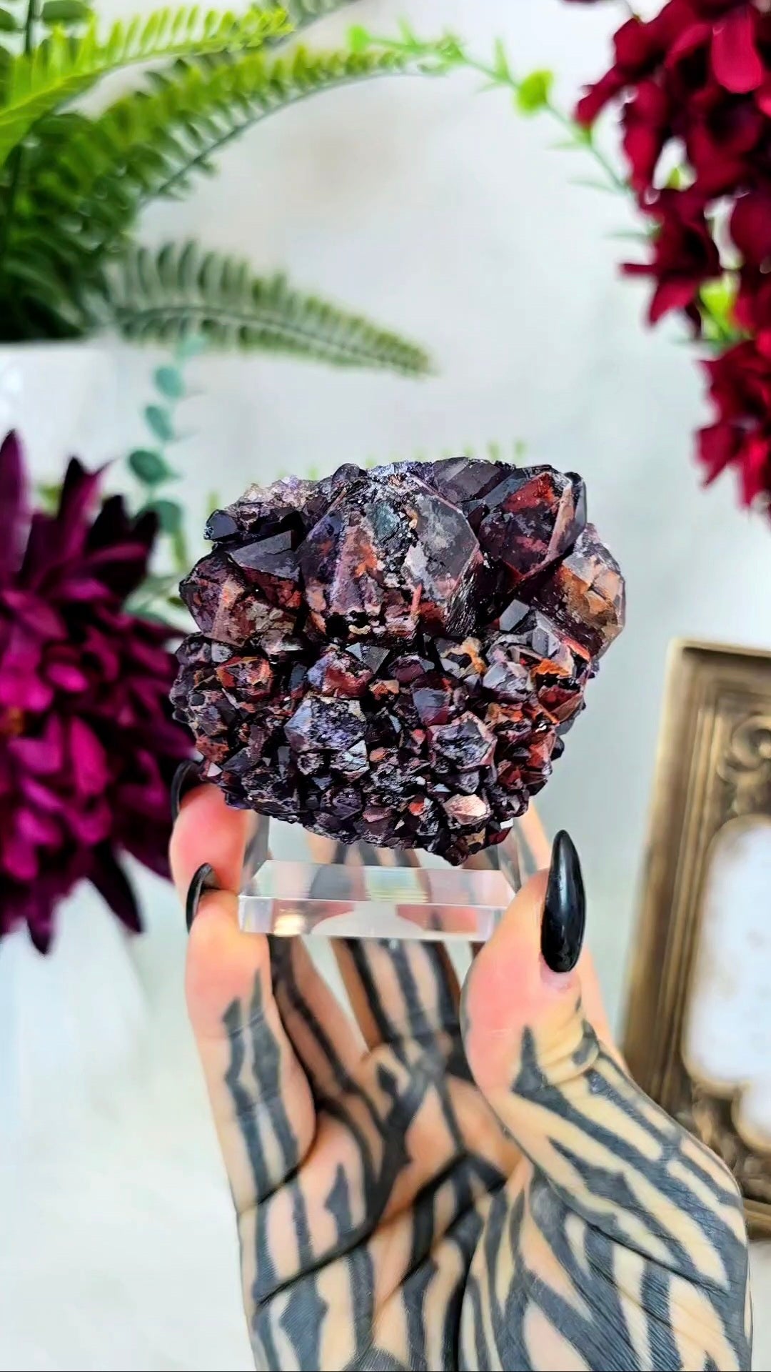 Hematite Alien Amethyst on Base 01