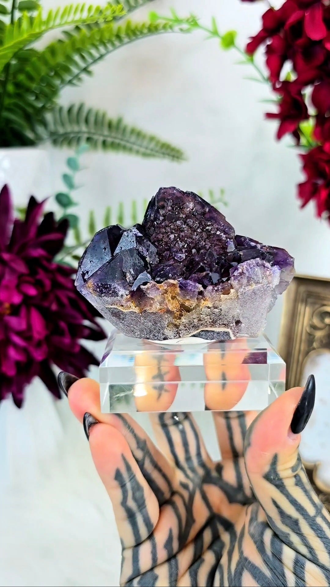 Hematite Alien Amethyst on Base 02