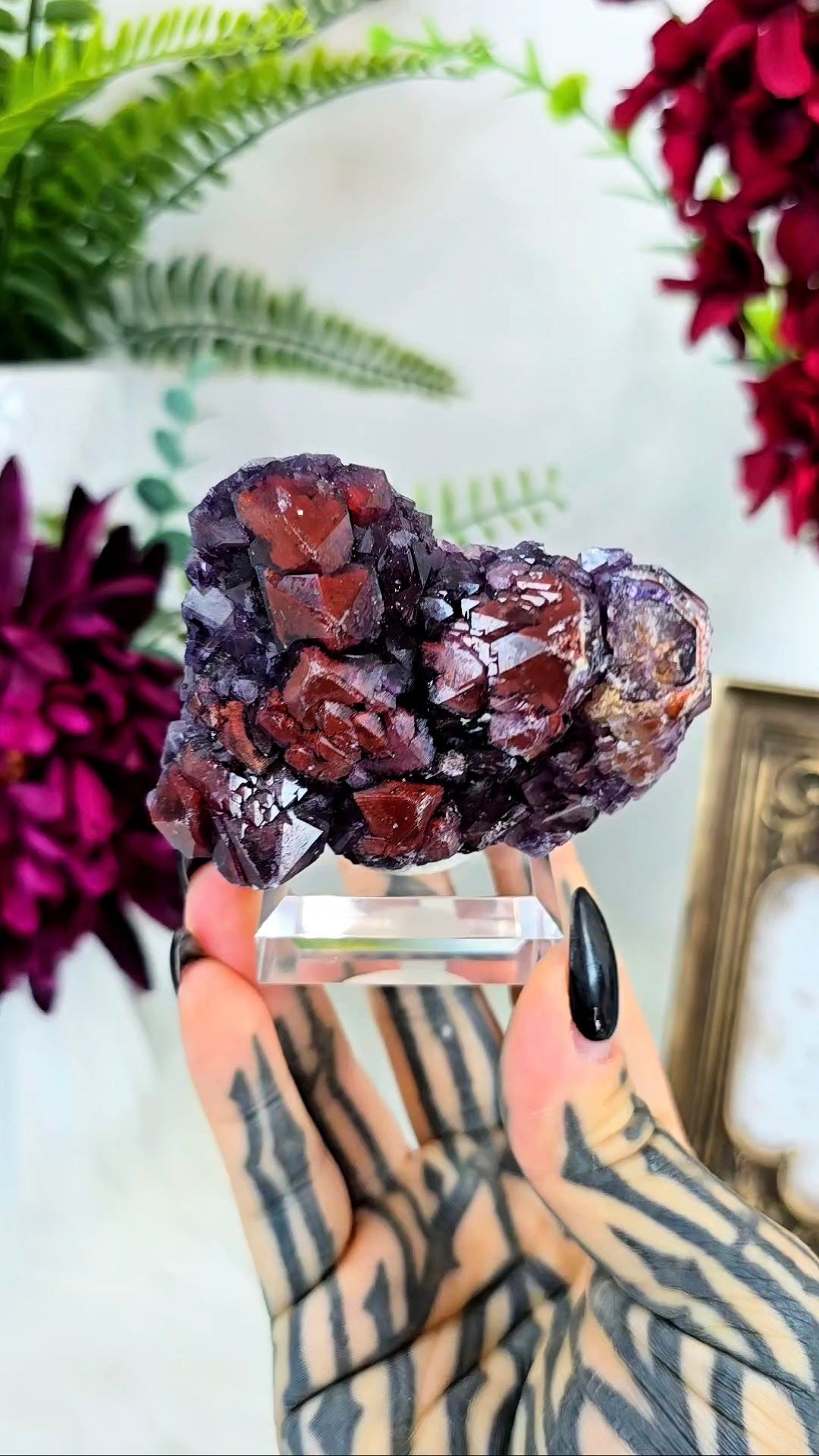 Hematite Alien Amethyst on Base 03