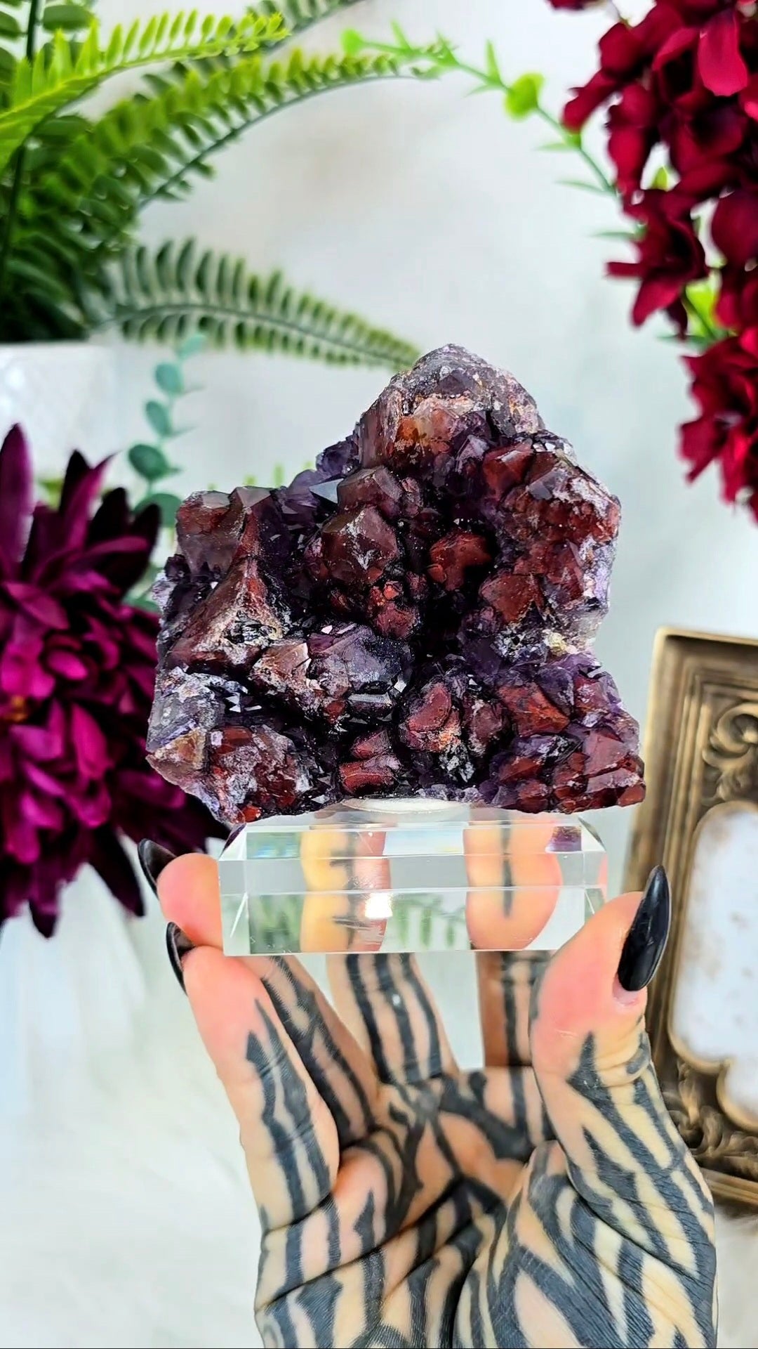 Hematite Alien Amethyst on Base 05