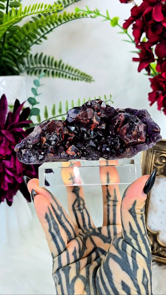 Hematite Alien Amethyst on Base 04