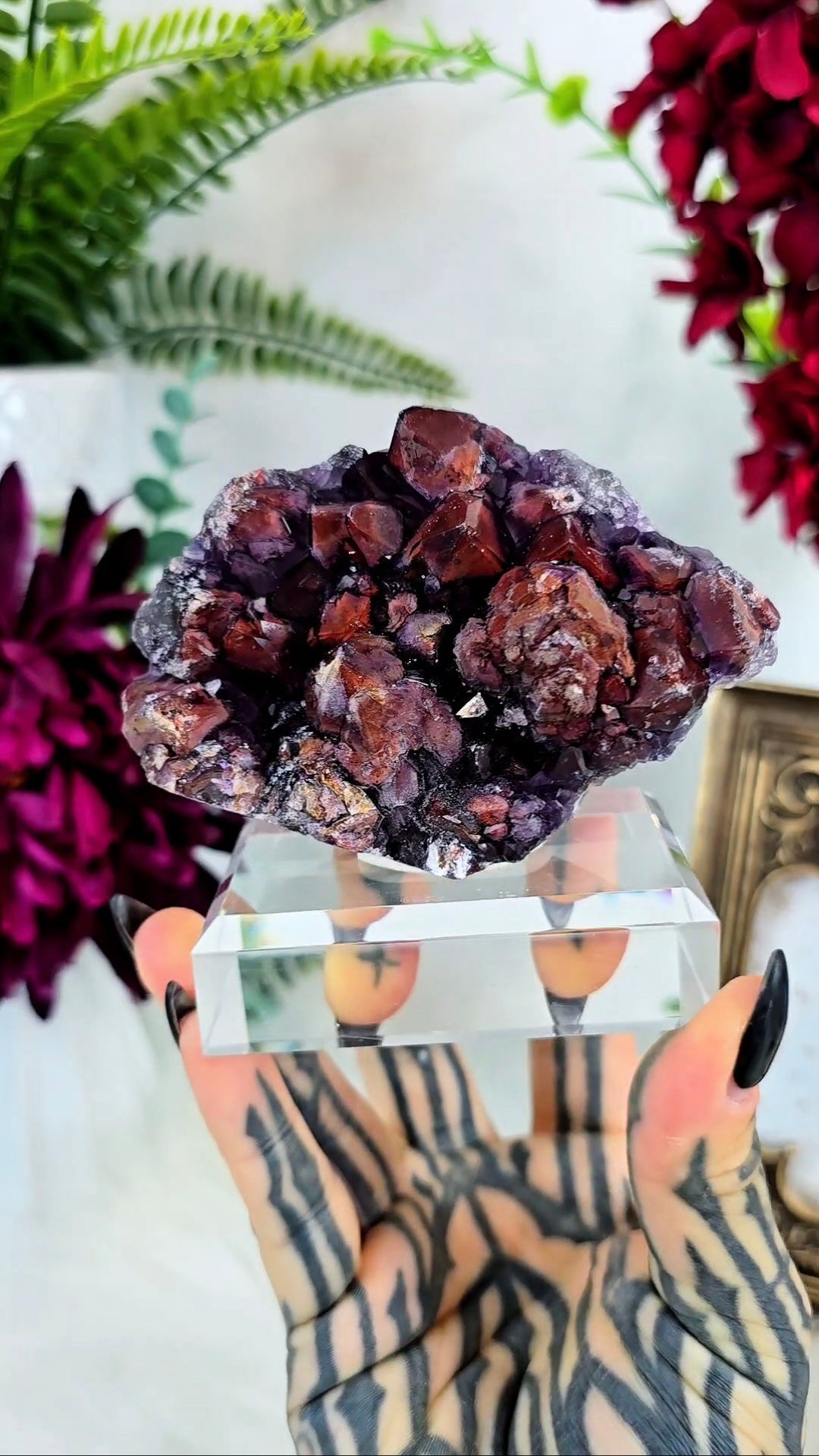Hematite Alien Amethyst on Base 06