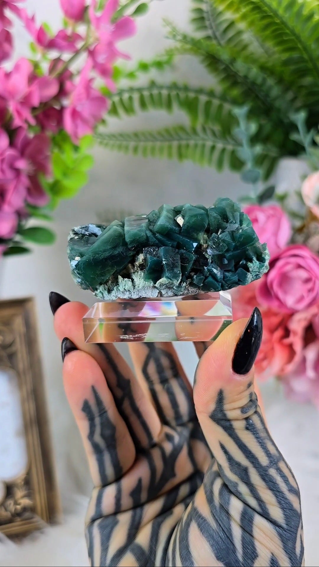Celadonite included Apophyllite with Stilbite 04