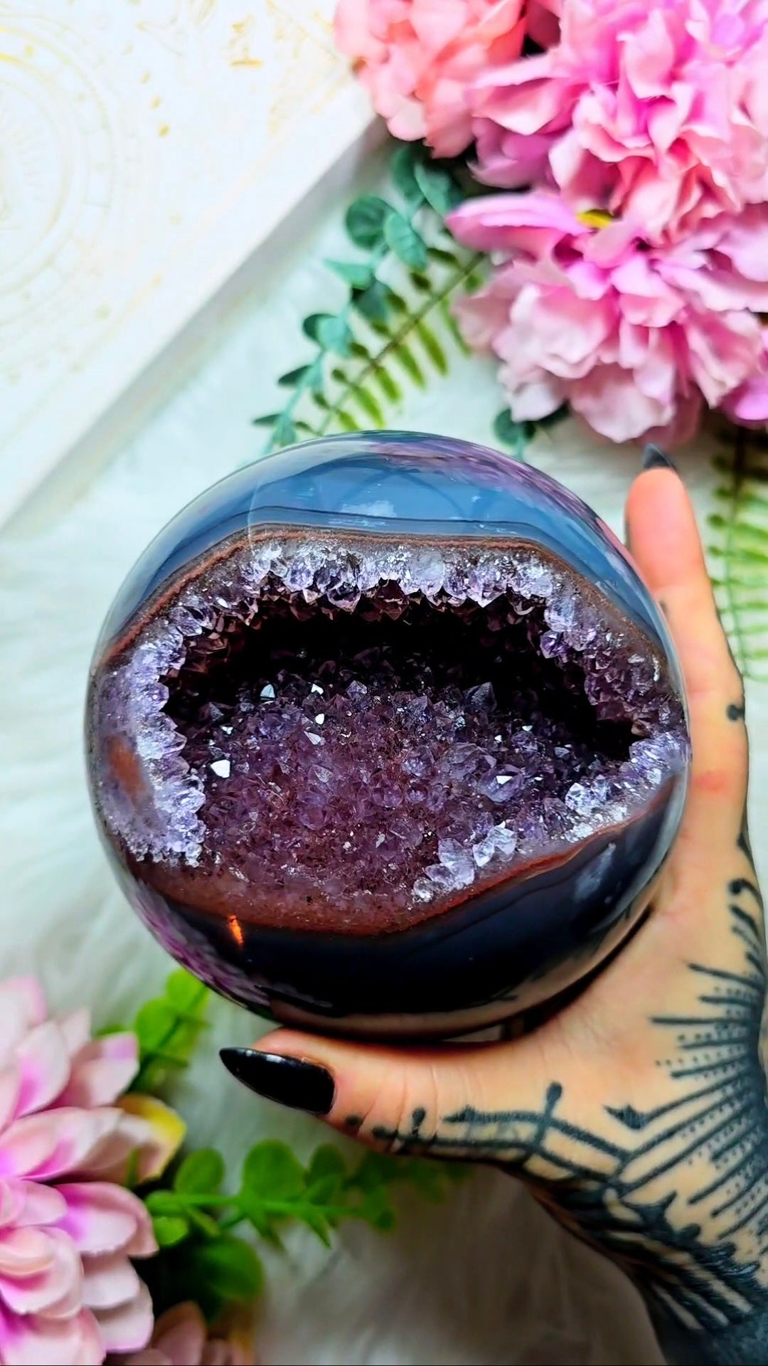 Druzy Amethyst / Agate Sphere CS363