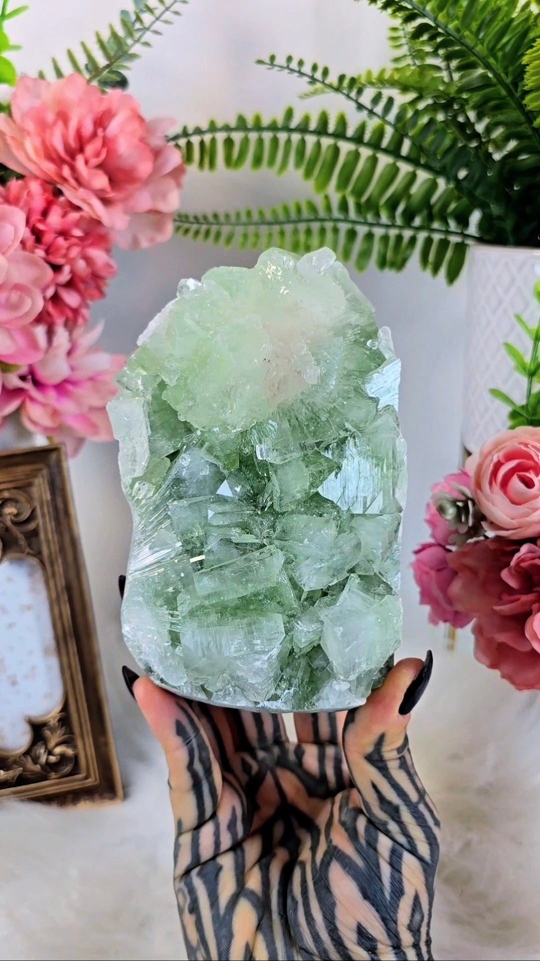 Green Apophyllite with Scolecite (freestanding) 21
