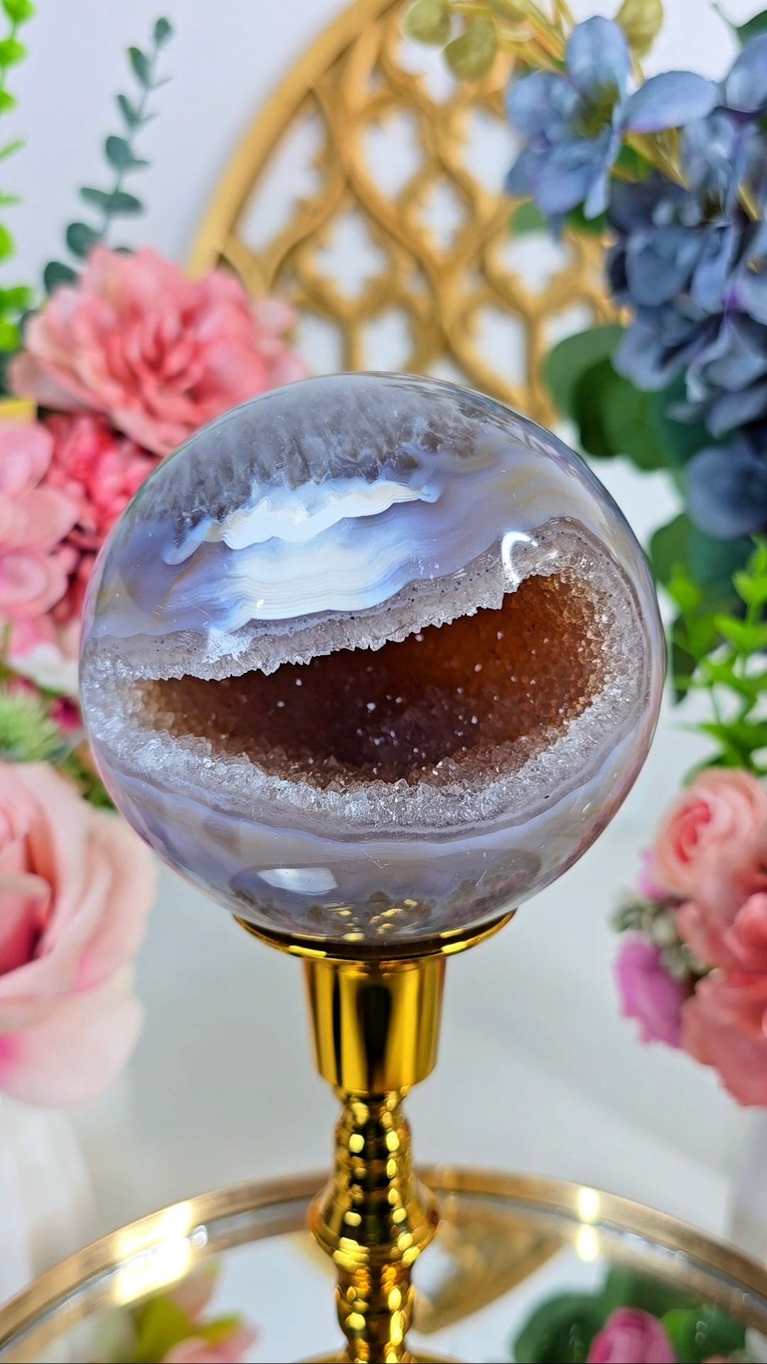 Druzy Agate / Quartz Sphere CS366