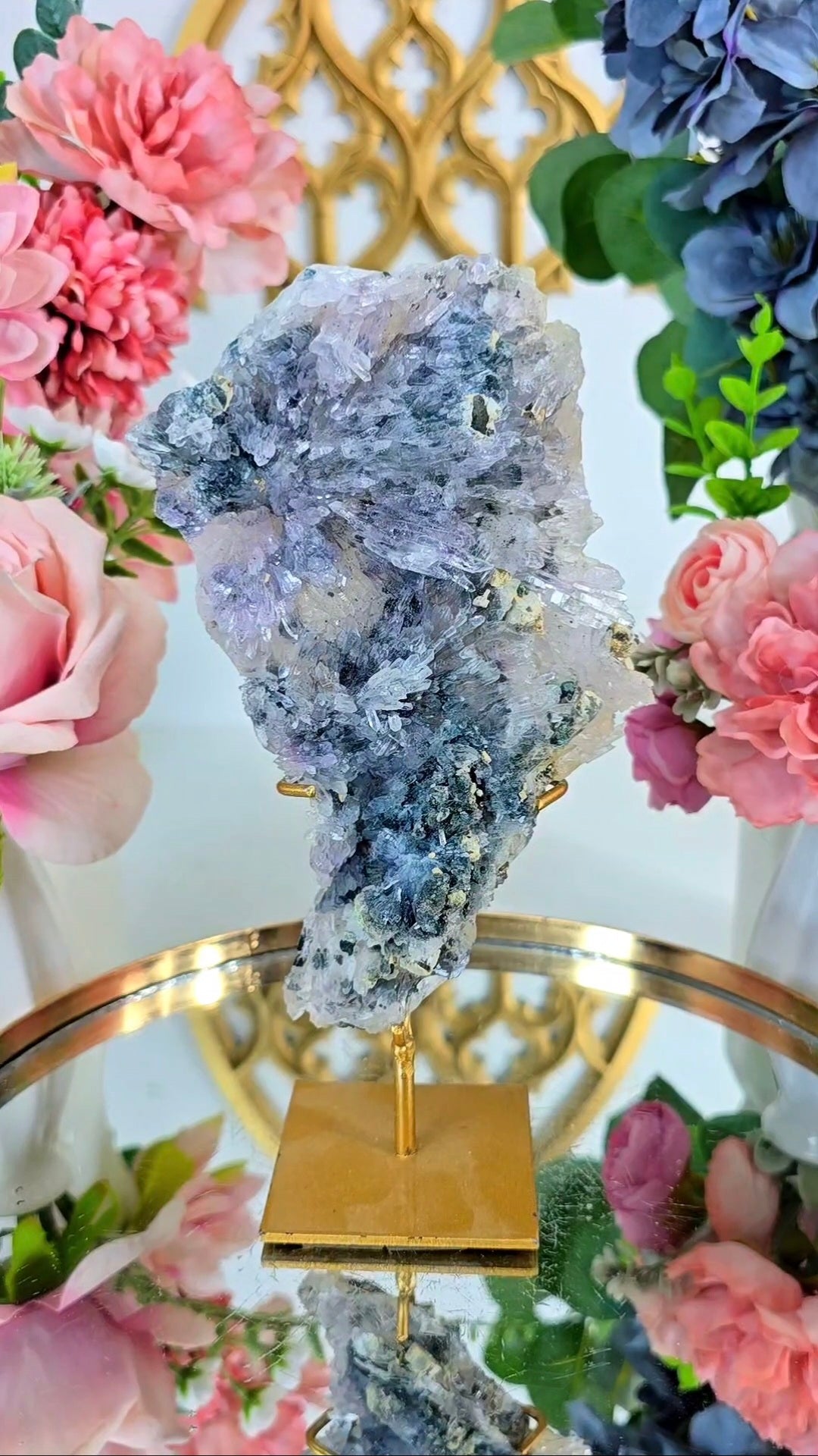 Flower Amethyst on Stand CFLX300