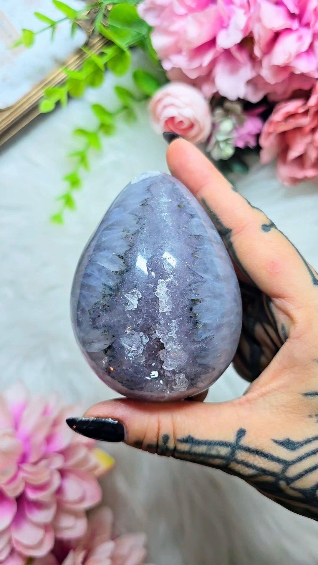 Druzy Rainbow Amethyst Egg 24