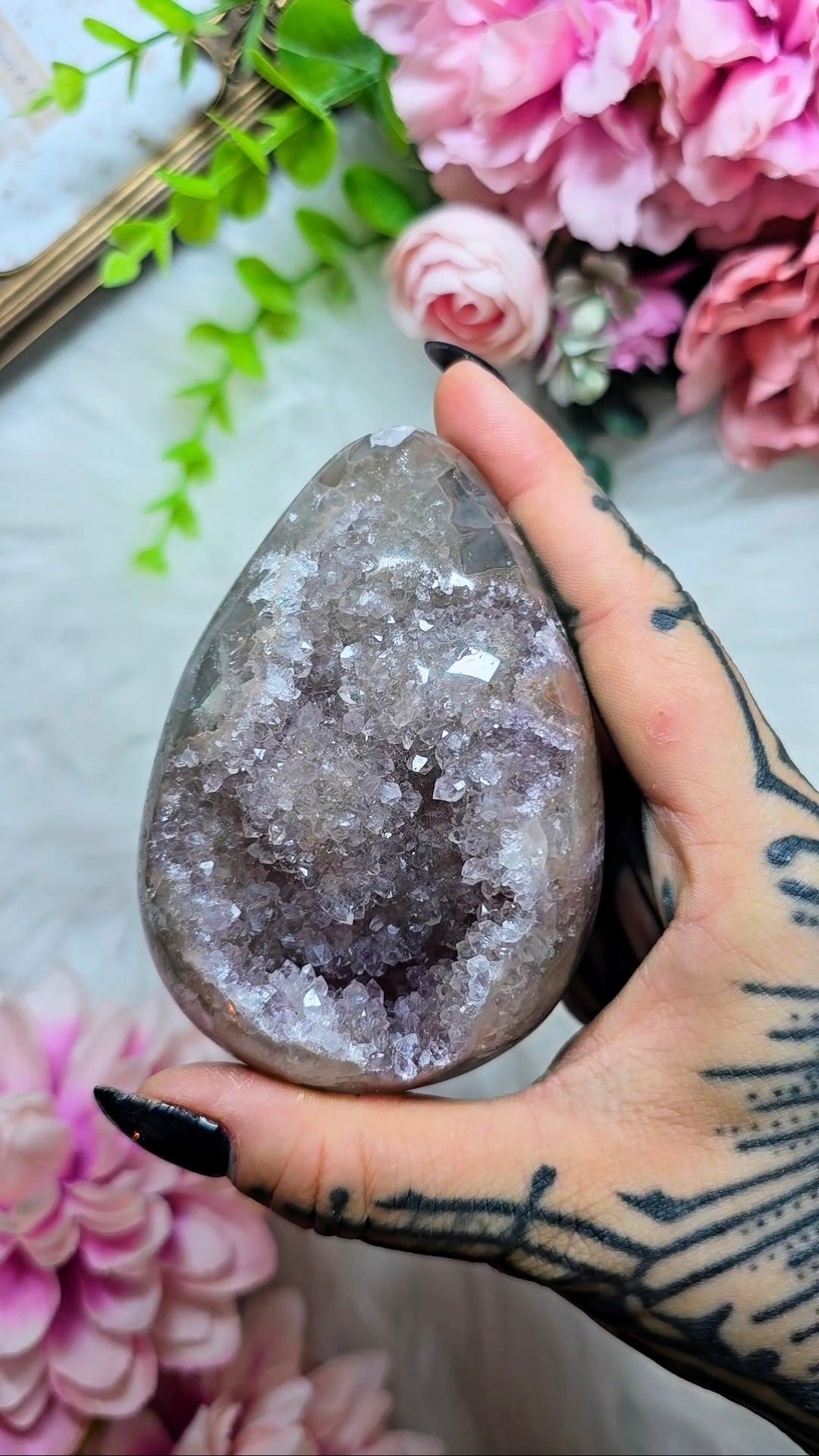 Druzy Rainbow Amethyst Egg 23