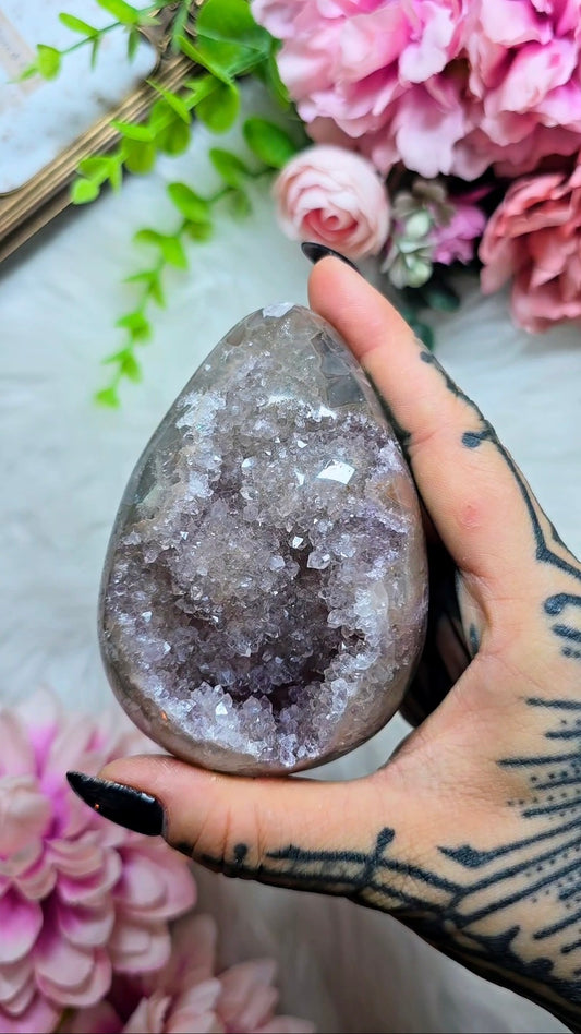 Druzy Rainbow Amethyst Egg 23