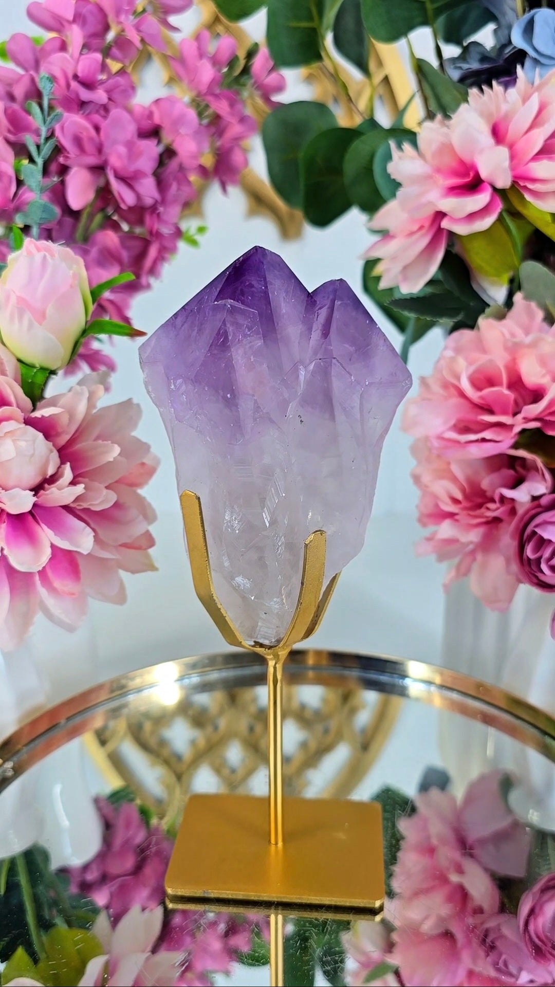 Natural Amethyst Point on Stand 06