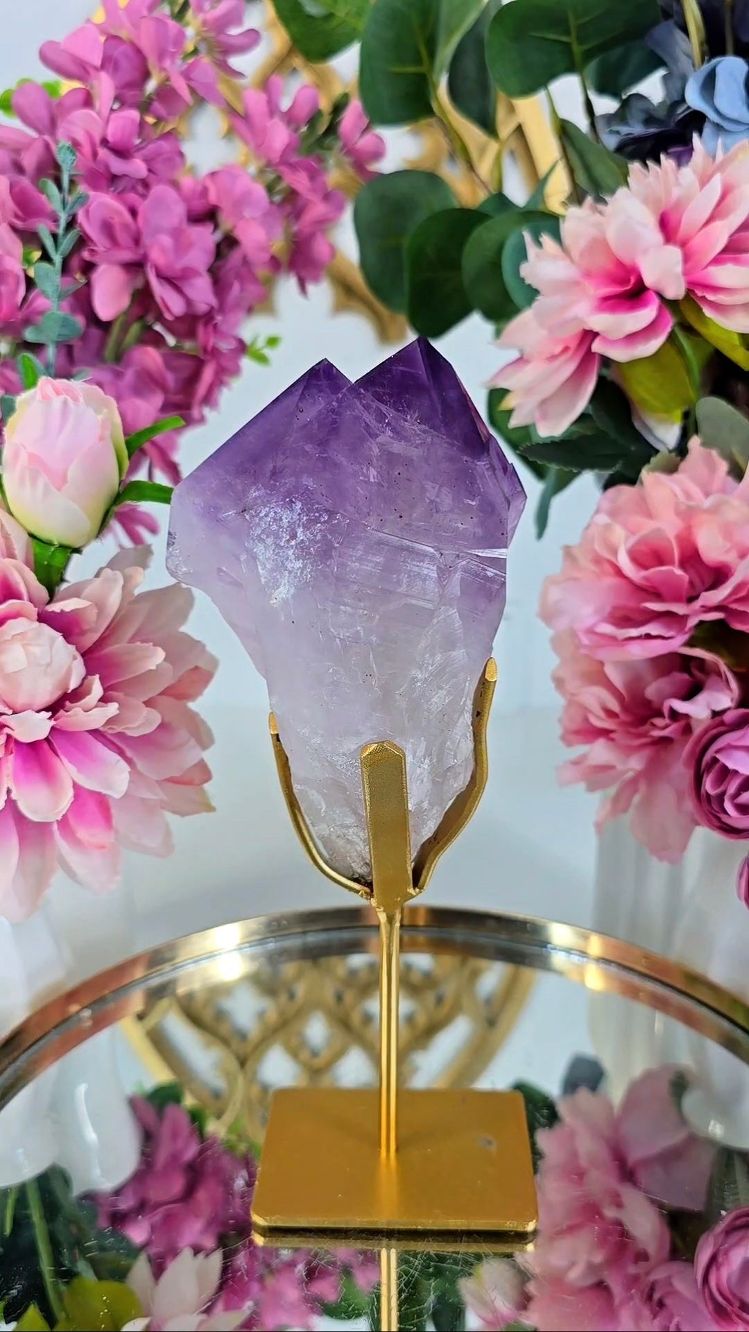 Natural Amethyst Point on Stand 07