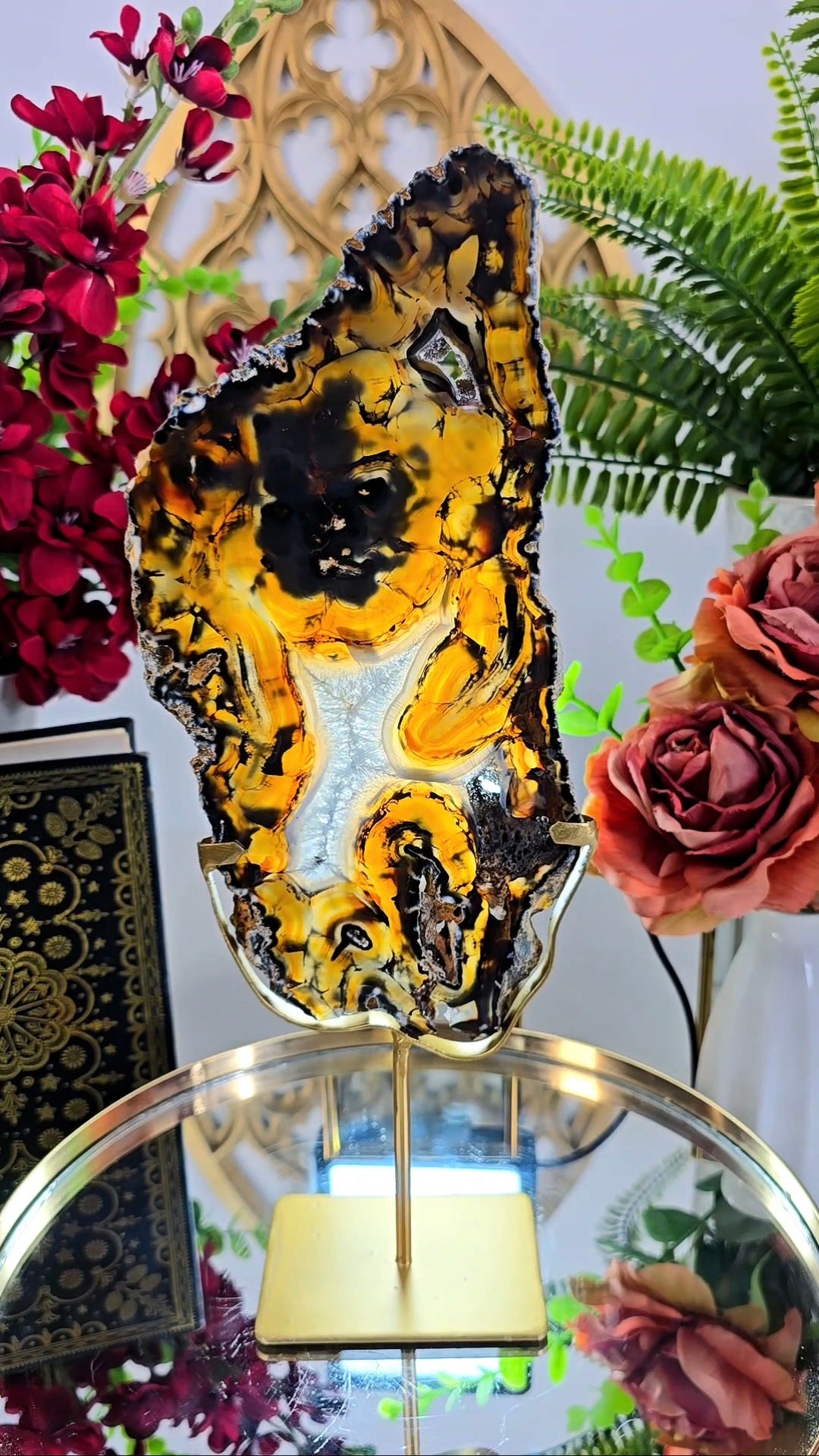 Agate Slice on stand 05