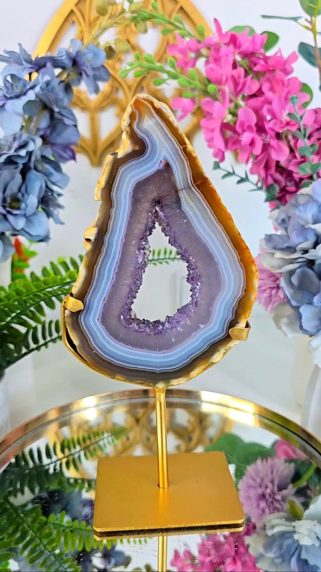 Druzy Agate / Amethyst Portal on Stand 19