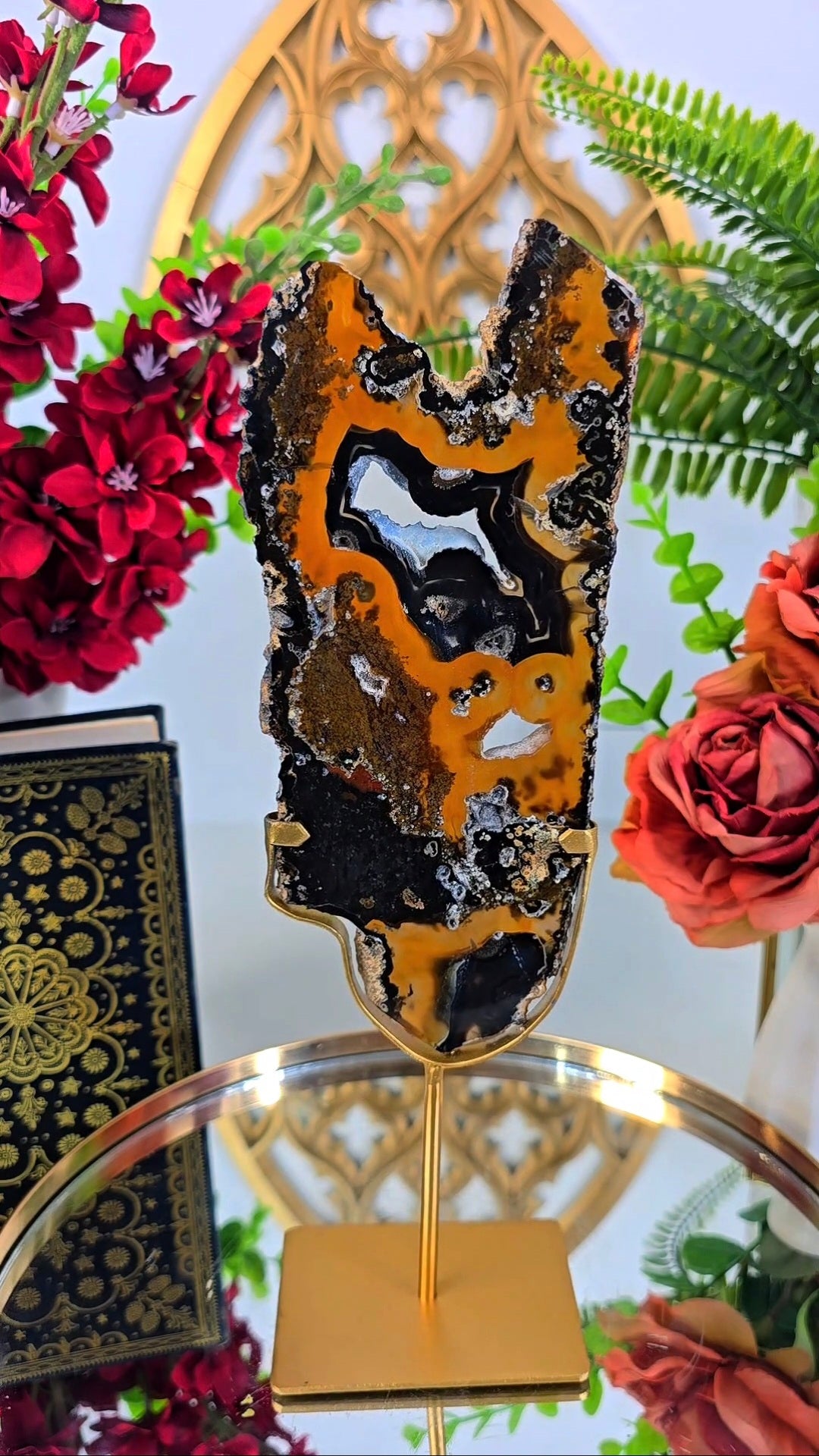 Agate Slice on stand 04
