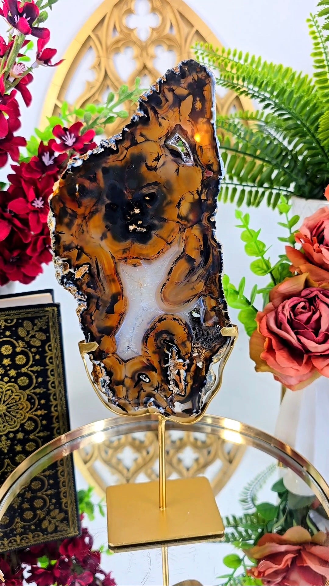 Agate Slice on stand 05
