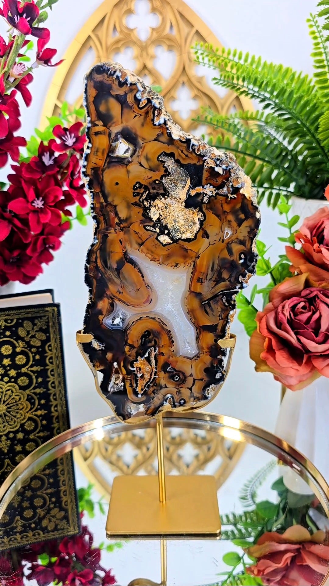 Agate Slice on stand 05