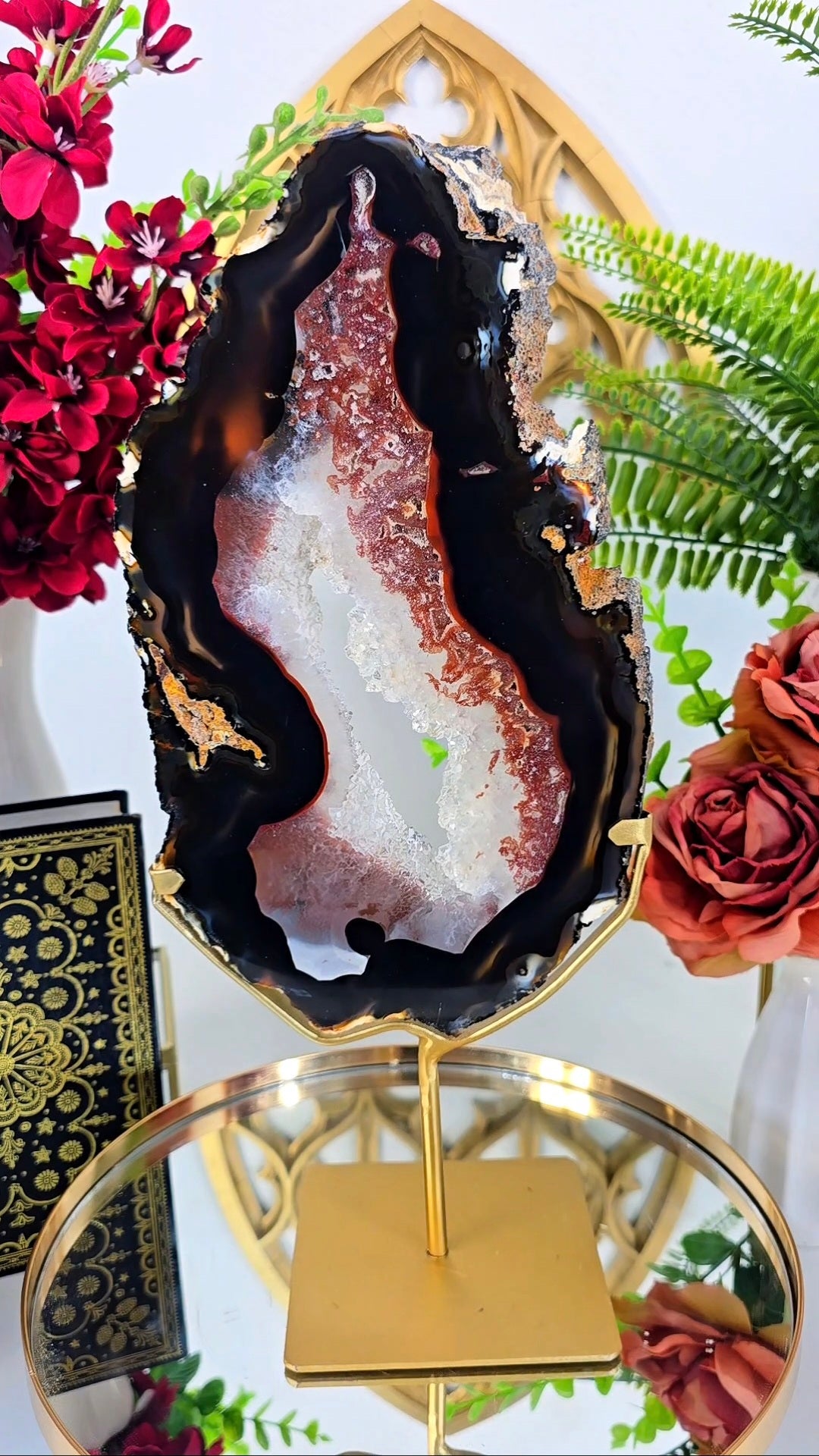 Agate Slice on stand 06