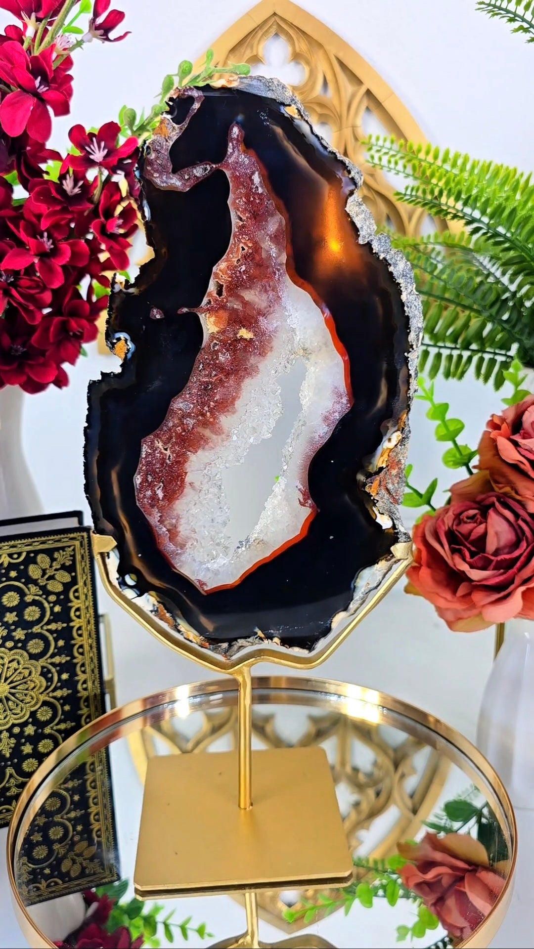 Agate Slice on stand 06