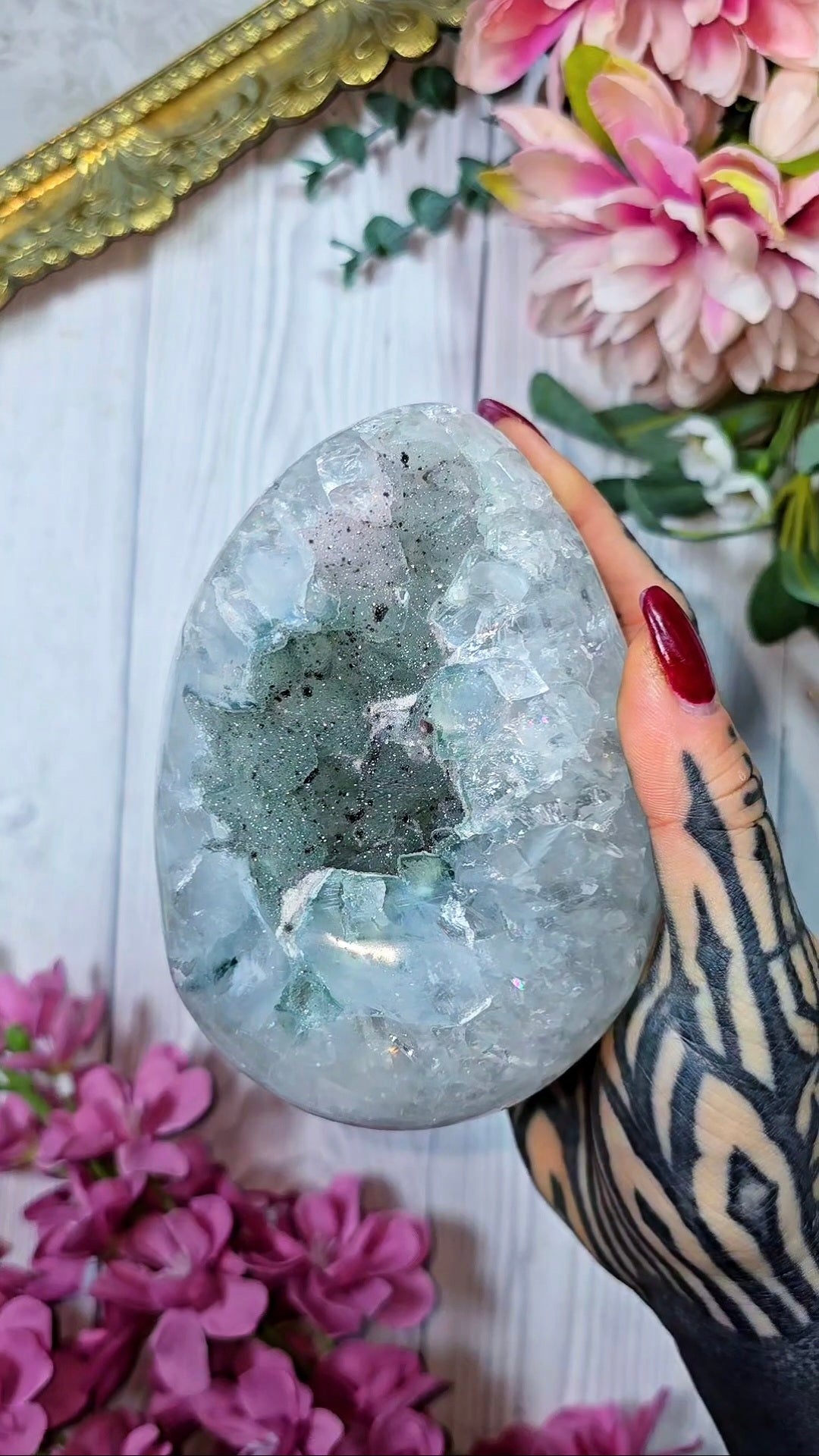 Soft Sugar Druzy Rainbow Amethyst Egg 33