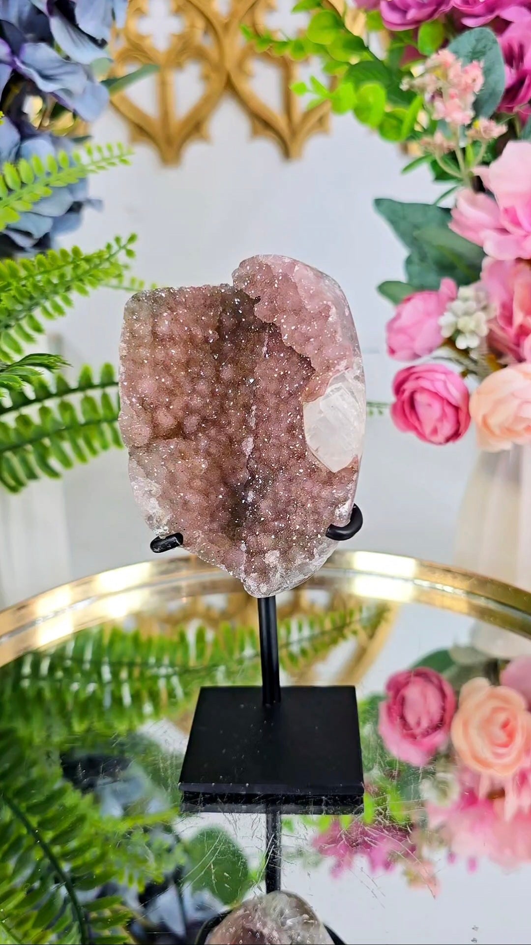 Sparkly Rainbow Amethyst on Stand 284