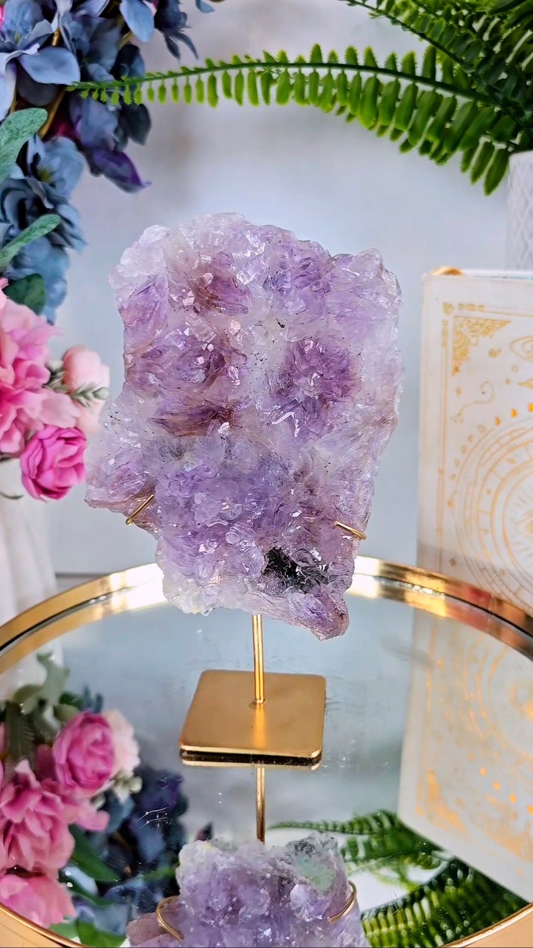 Flower Amethyst on Stand CFLX301