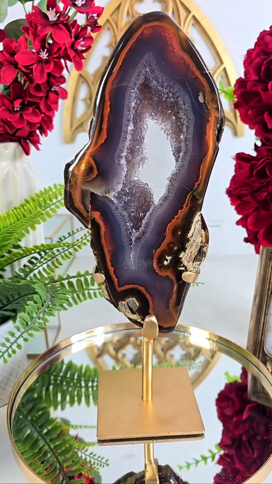 Druzy Agate / Chalcedony Portal on Stand 273
