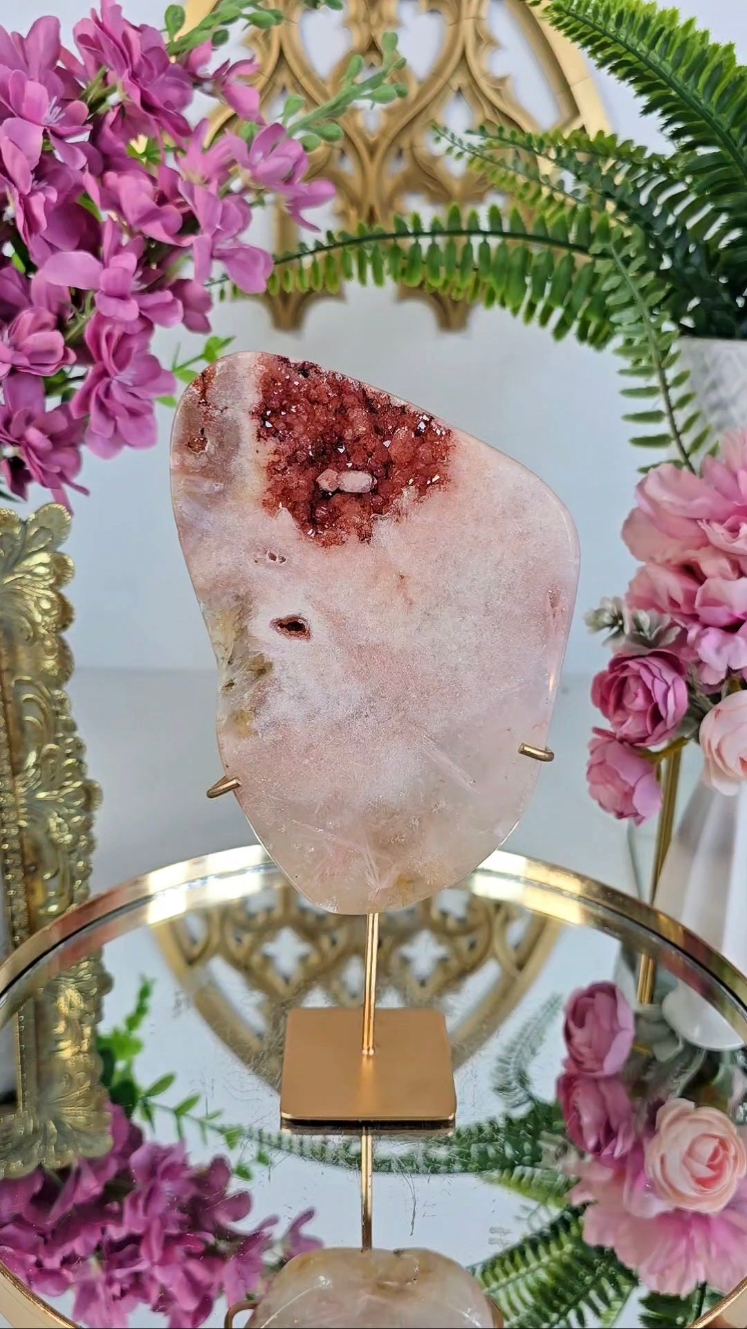 Pink Amethyst Slab on Stand 33