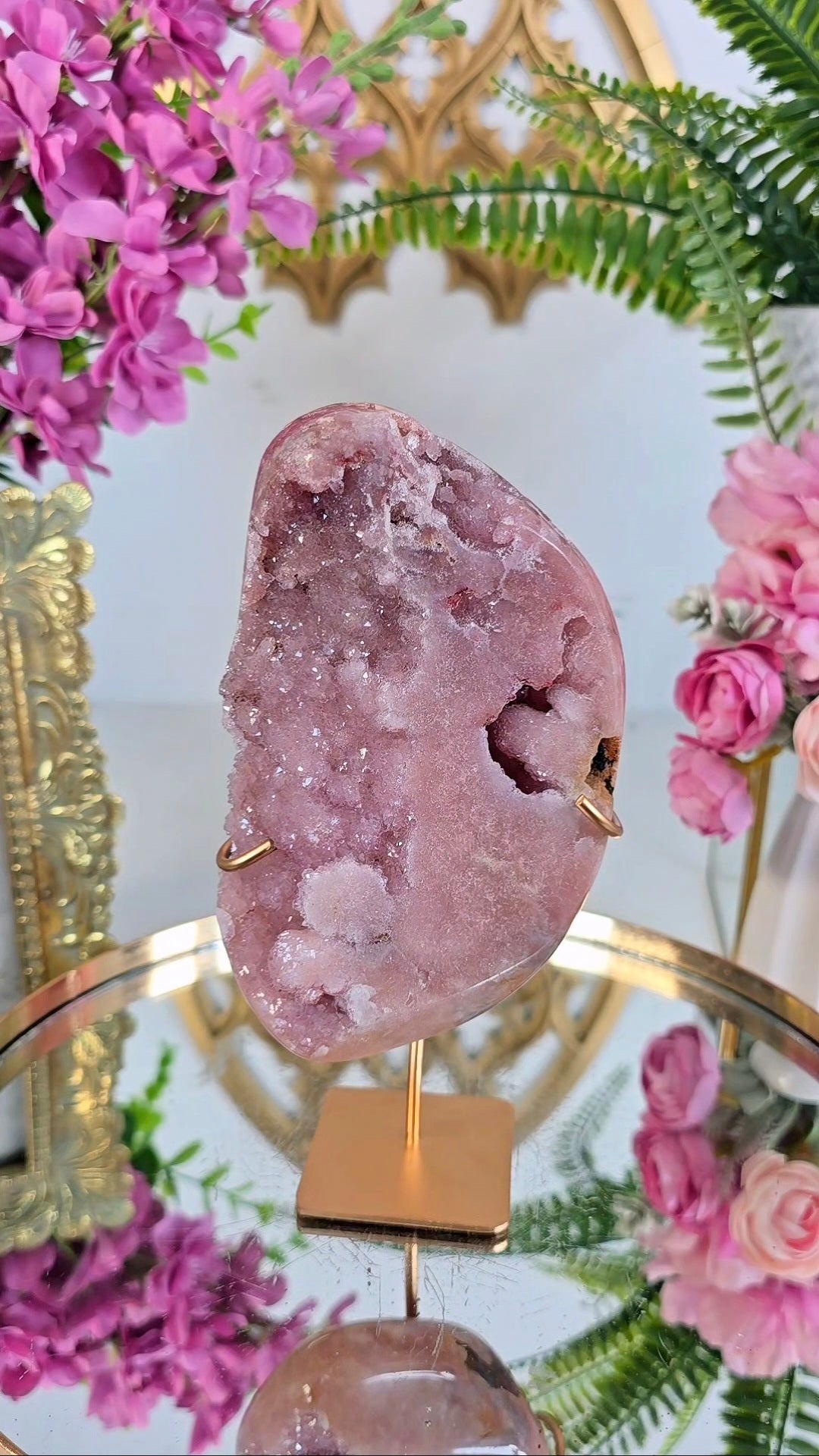 Pink Amethyst Slab on Stand 34