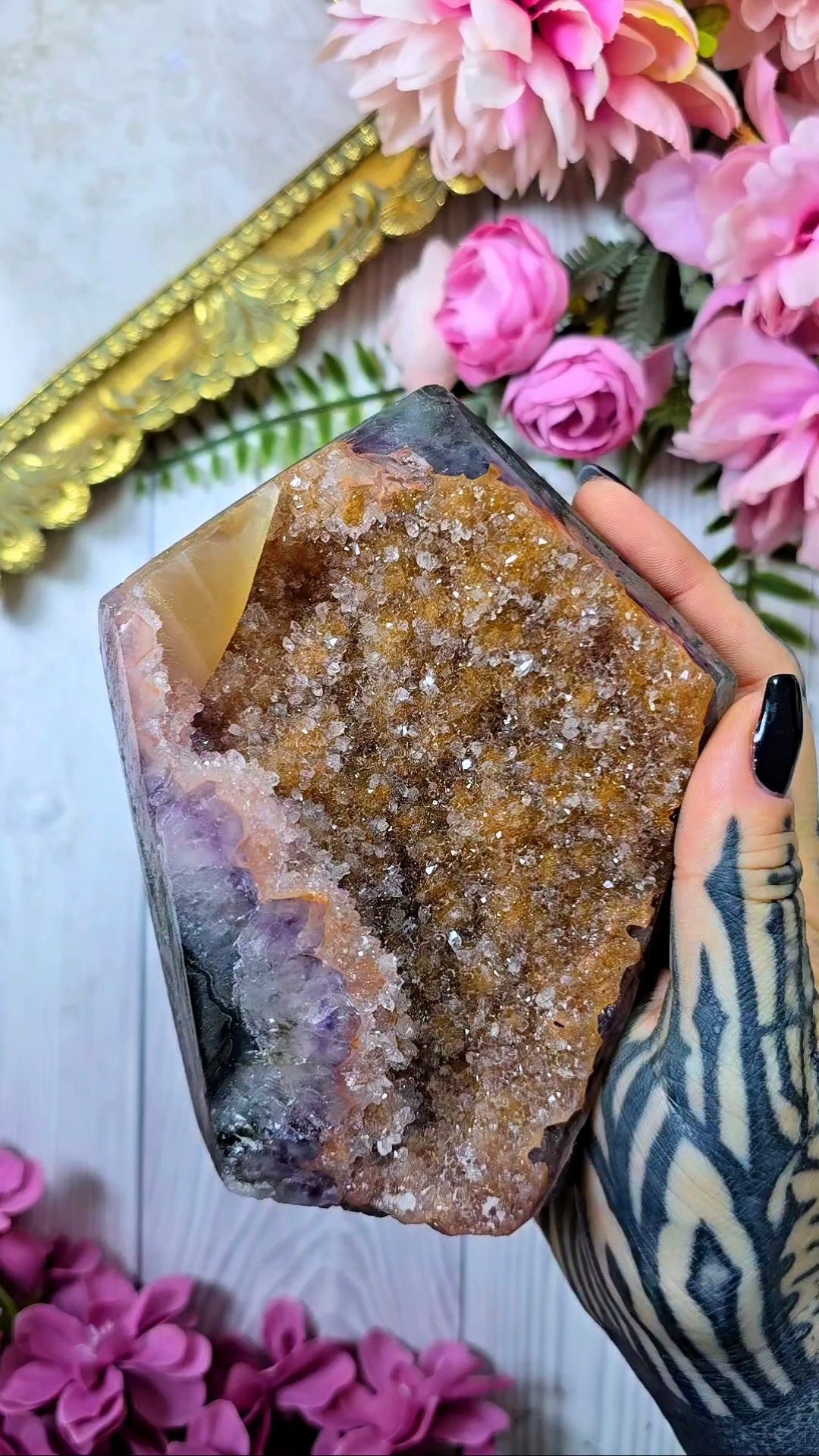 Druzy Rainbow Amethyst Tower CT914