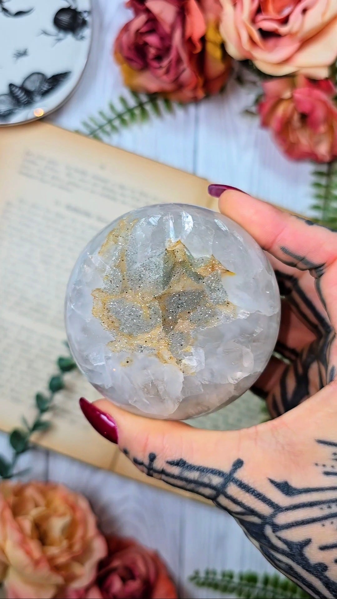 Sugar Druzy Rainbow Amethyst Sphere CS389