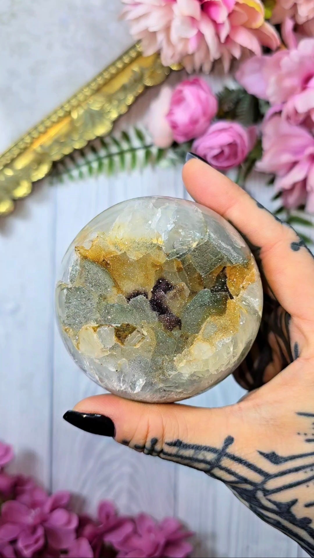 Soft Sugar Druzy Rainbow Amethyst Sphere CS400