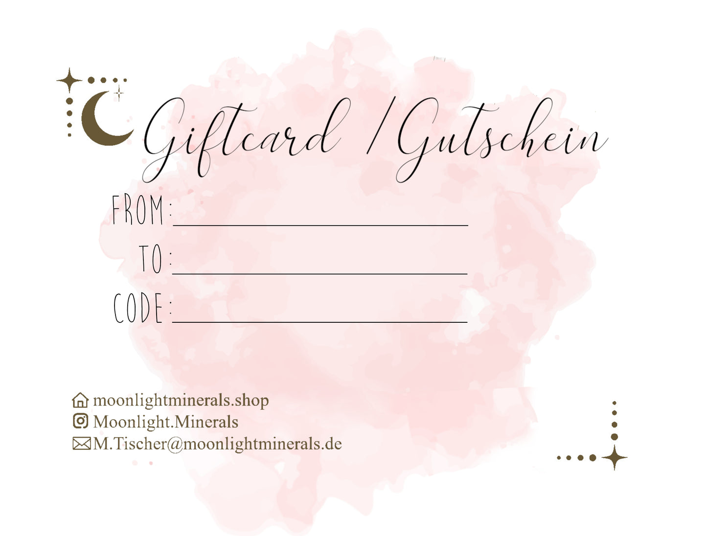 Giftcard / Gutschein (Online Code)